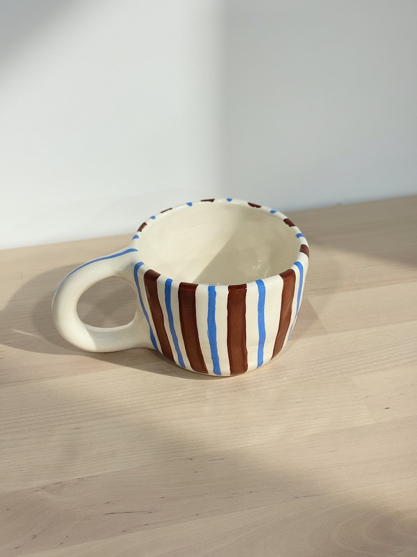 Blue Stripe Cafe Mug