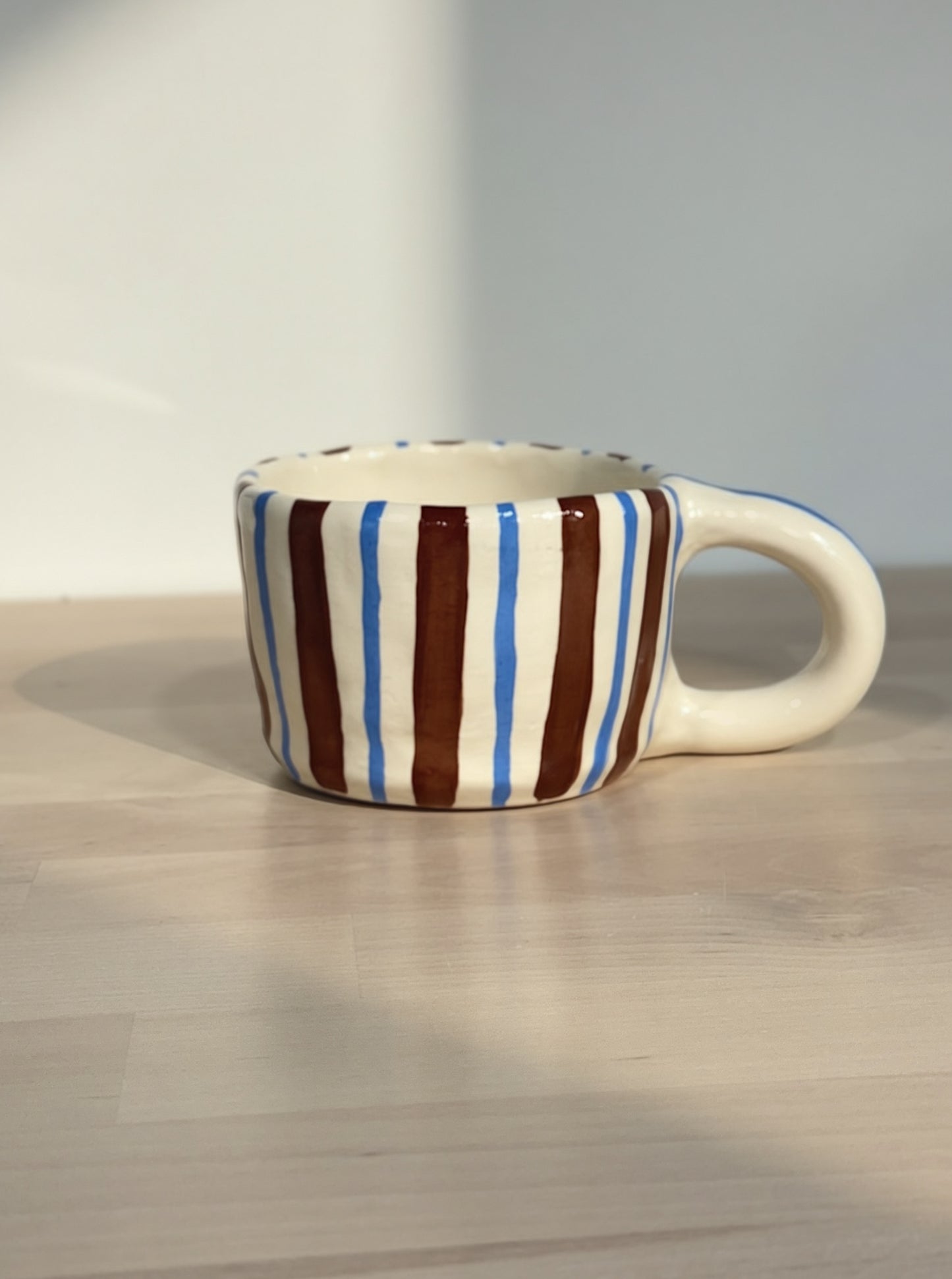 Blue Stripe Cafe Mug