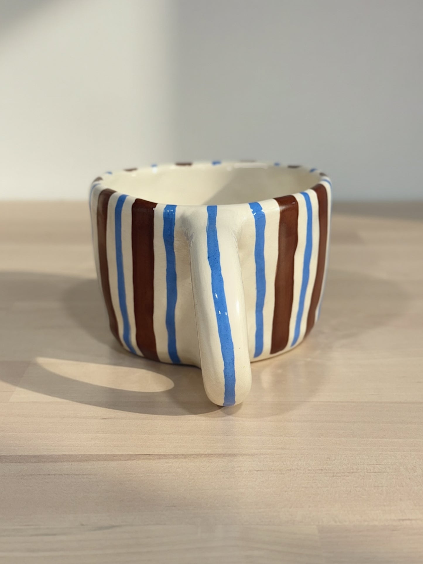 Blue Stripe Cafe Mug
