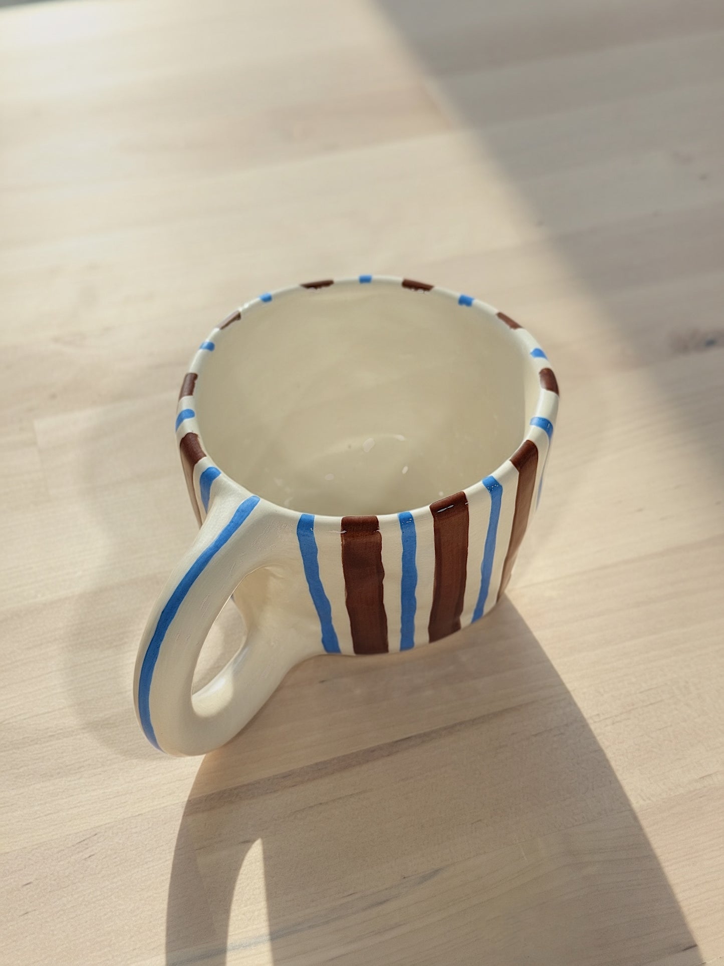 Blue Stripe Cafe Mug