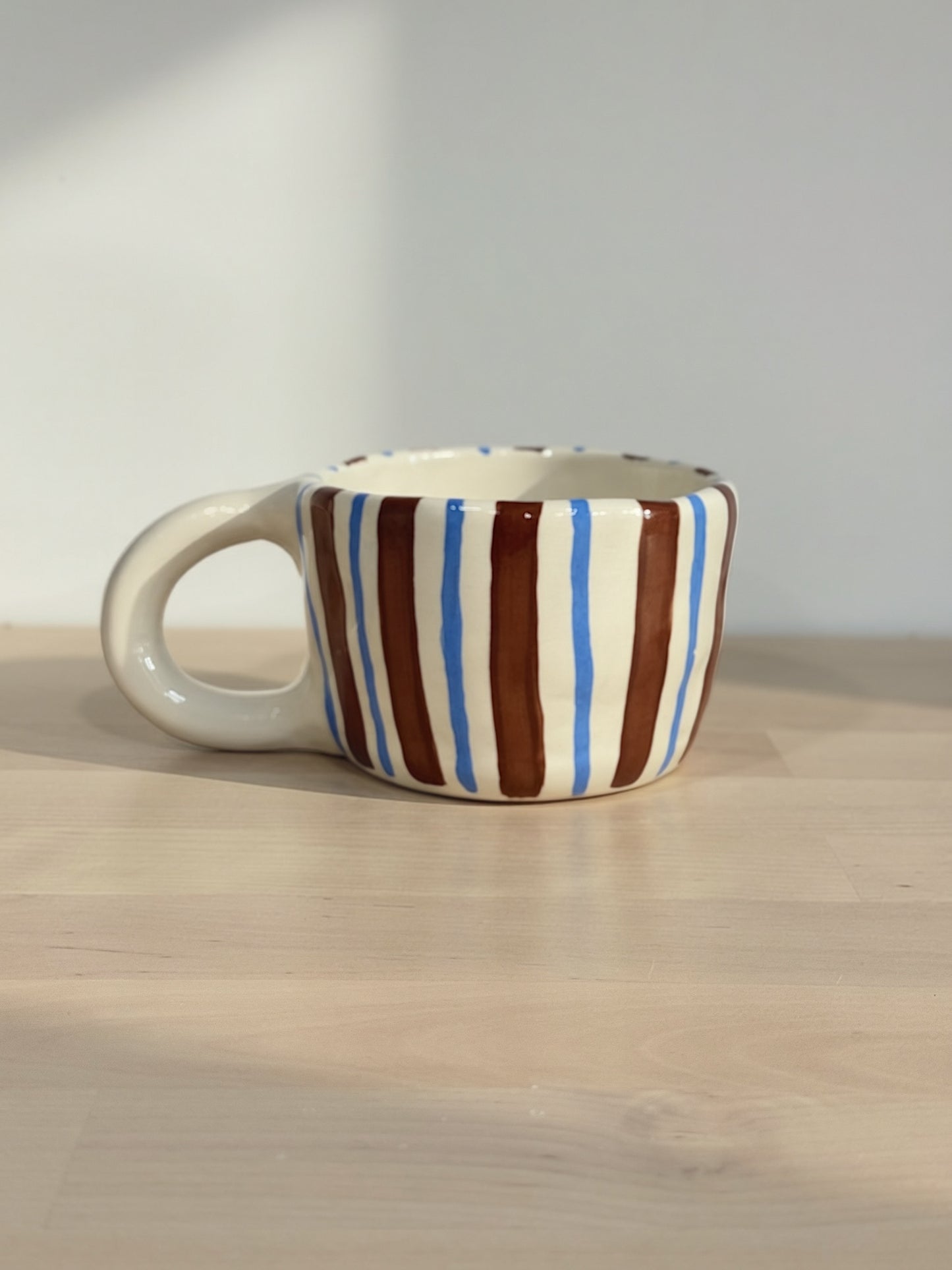 Blue Stripe Cafe Mug