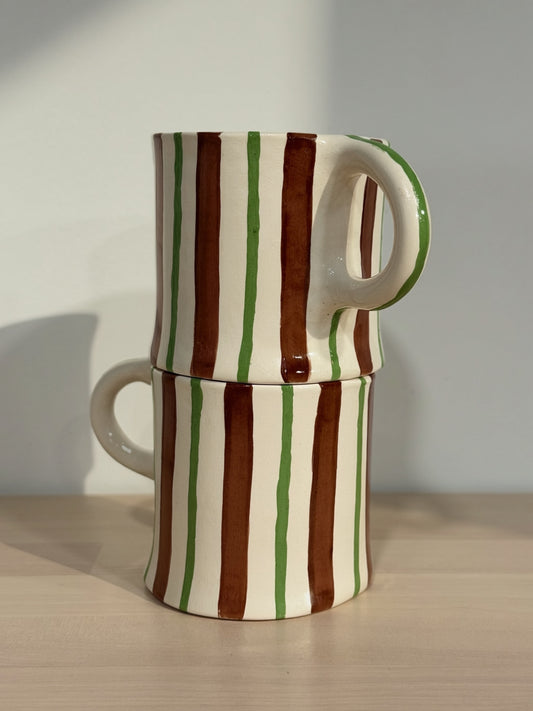 Green Stripes Studio Mug