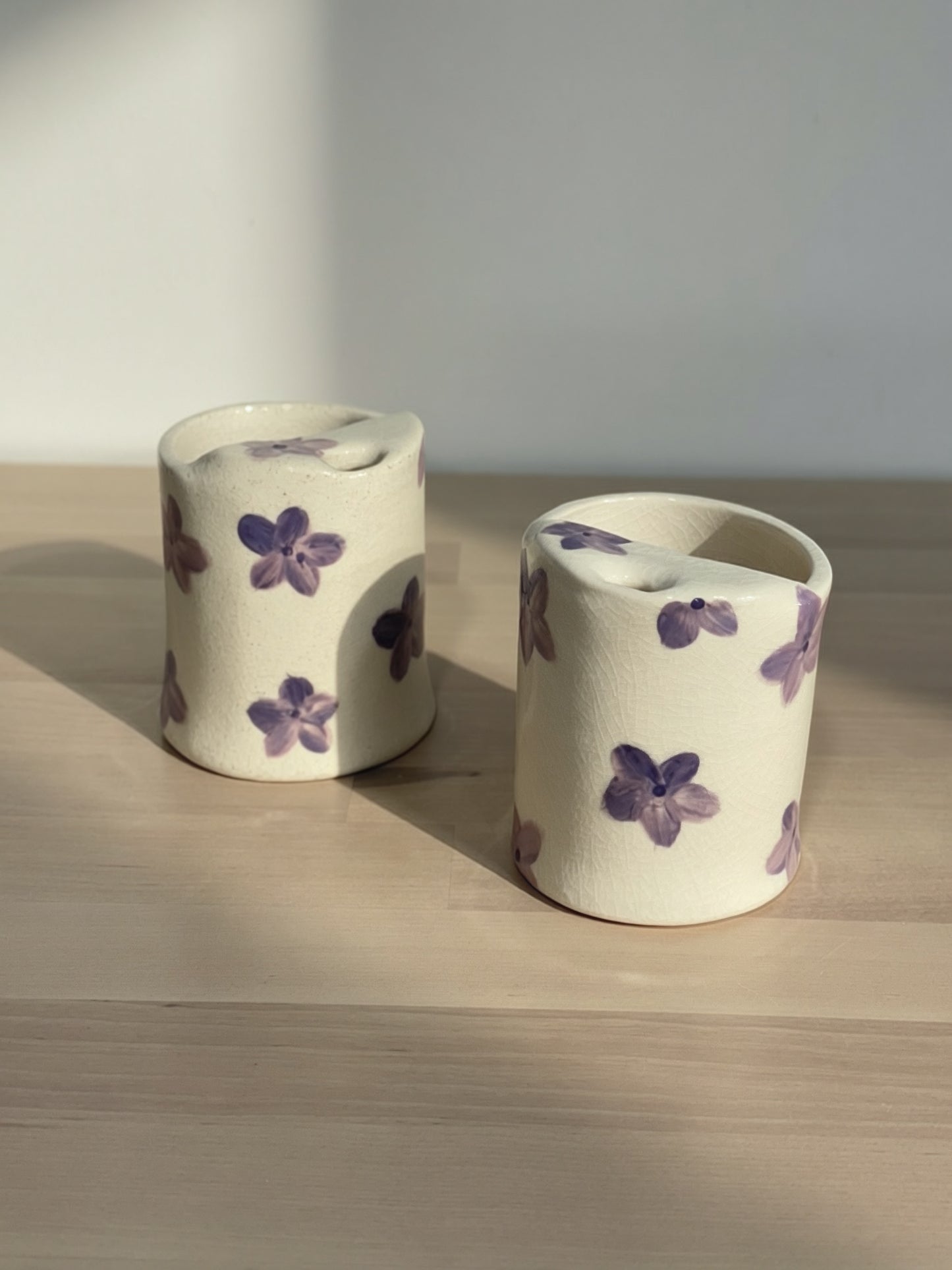 Crackled Floral on the go cup
